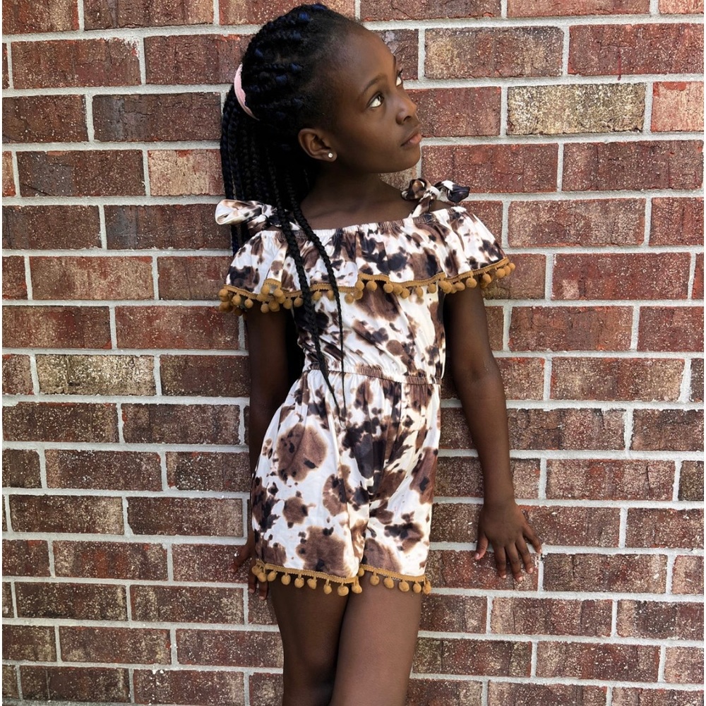 Cow print romper